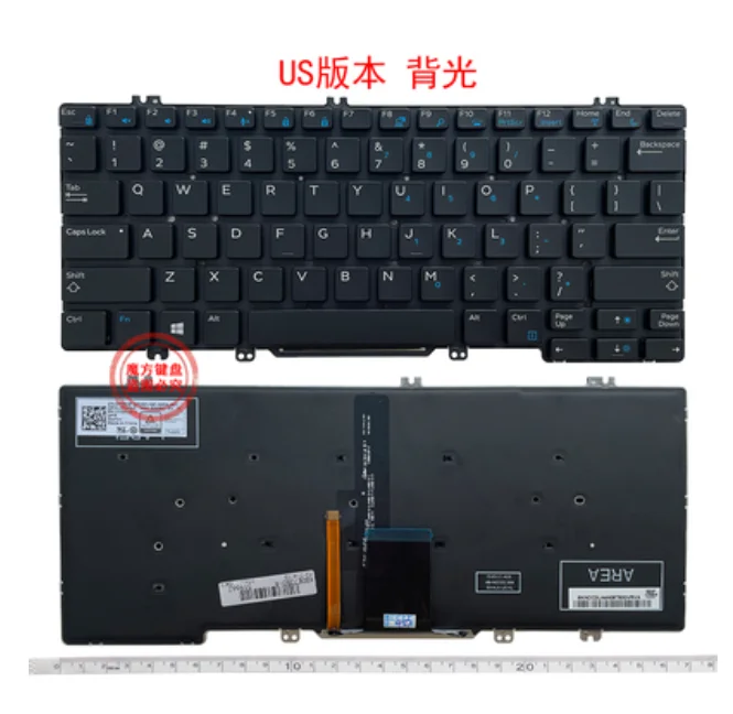 Нова английска клавиатура за лаптоп Dell Latitude E5280 5288 5289 7280 E7380 E7220 7290 Изображение 1