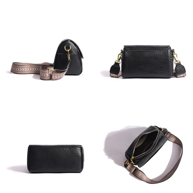 Нова дамска чанта-тоут от 100% естествена кожа, с висококачествена дизайнерска чанта от телешка кожа, модерен чанта през рамо дамски чанти-месинджър Изображение 5