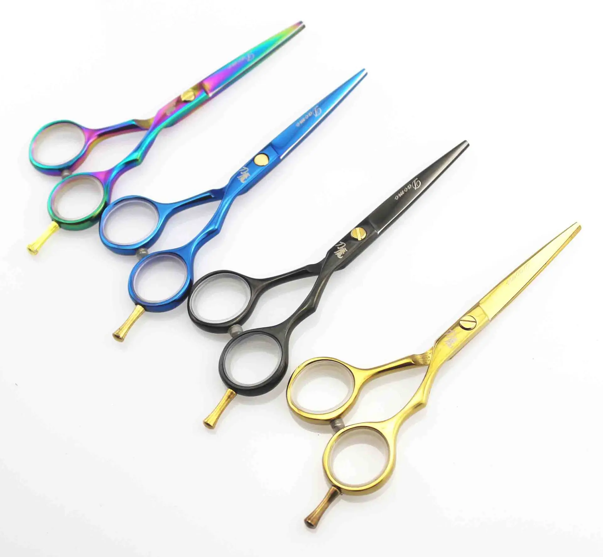 нови горещи фризьорски ножици за коса с високо качество 440C 5,5 инча професионални фризьорски ножици за коса на тънки ножица за подстригване на коса 4 цвята Изображение 0