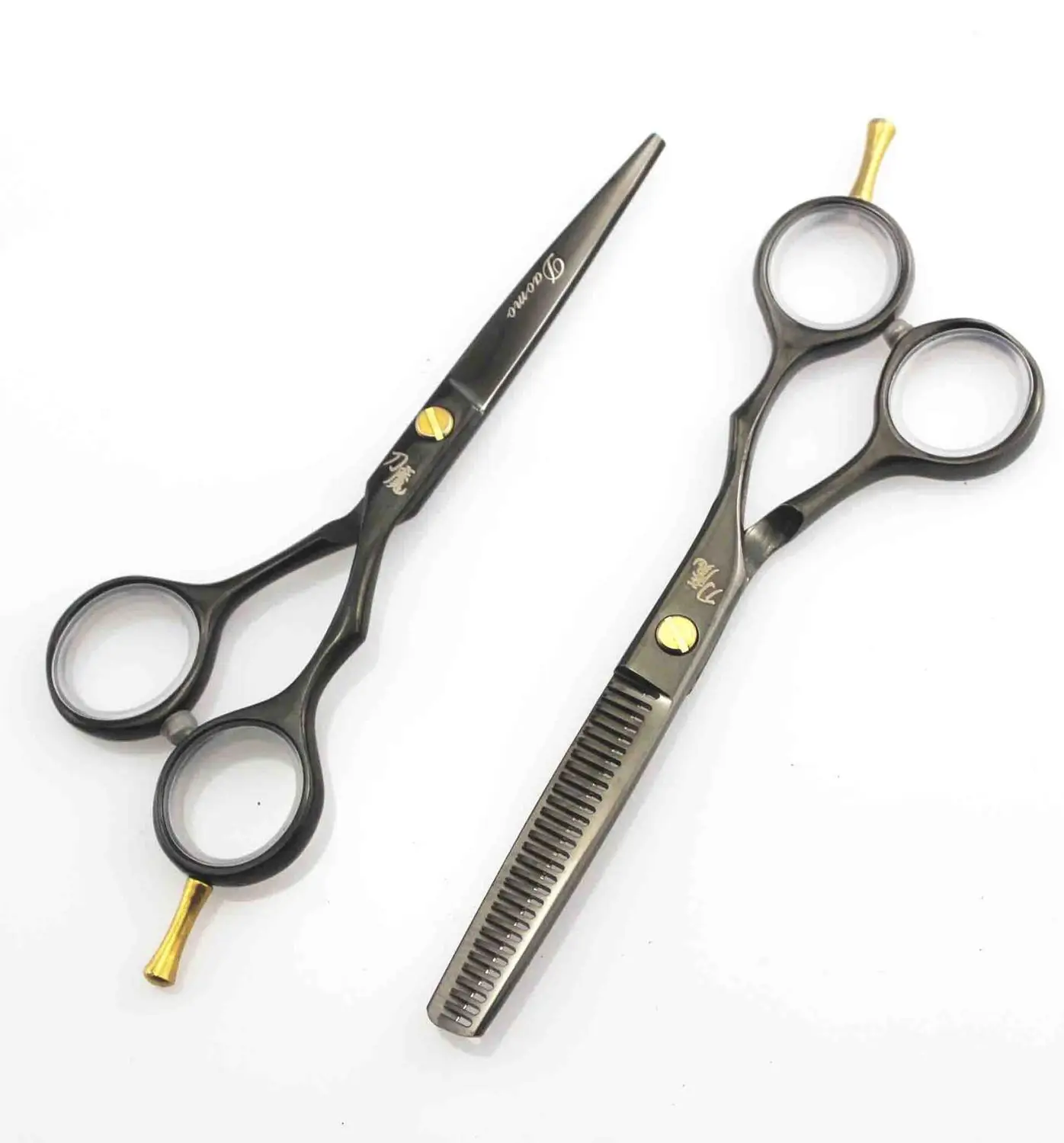 нови горещи фризьорски ножици за коса с високо качество 440C 5,5 инча професионални фризьорски ножици за коса на тънки ножица за подстригване на коса 4 цвята Изображение 2