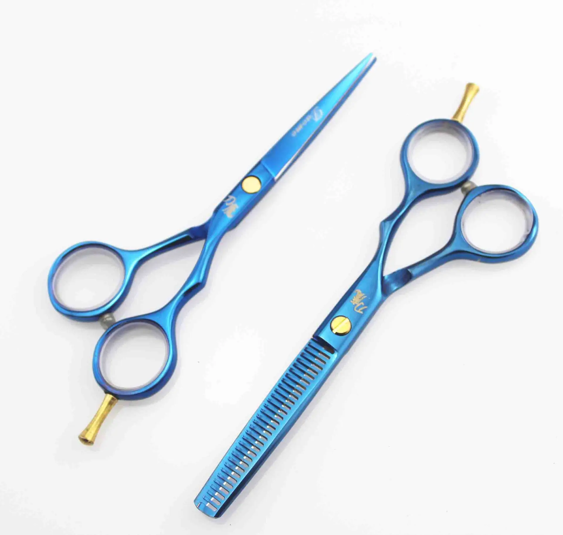 нови горещи фризьорски ножици за коса с високо качество 440C 5,5 инча професионални фризьорски ножици за коса на тънки ножица за подстригване на коса 4 цвята Изображение 4