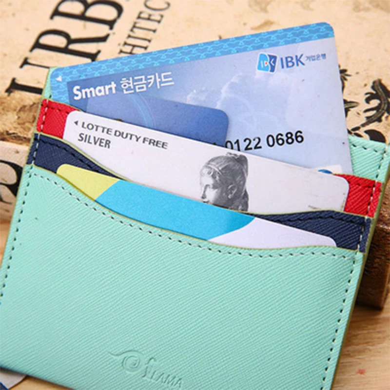 Нови корейски портфейли с нулев сертификат, чанти и калъфи за карти за обществен транспорт, щипки за пари, жена скоба за банкноти, вълнообразни модел ярки цветове Изображение 3