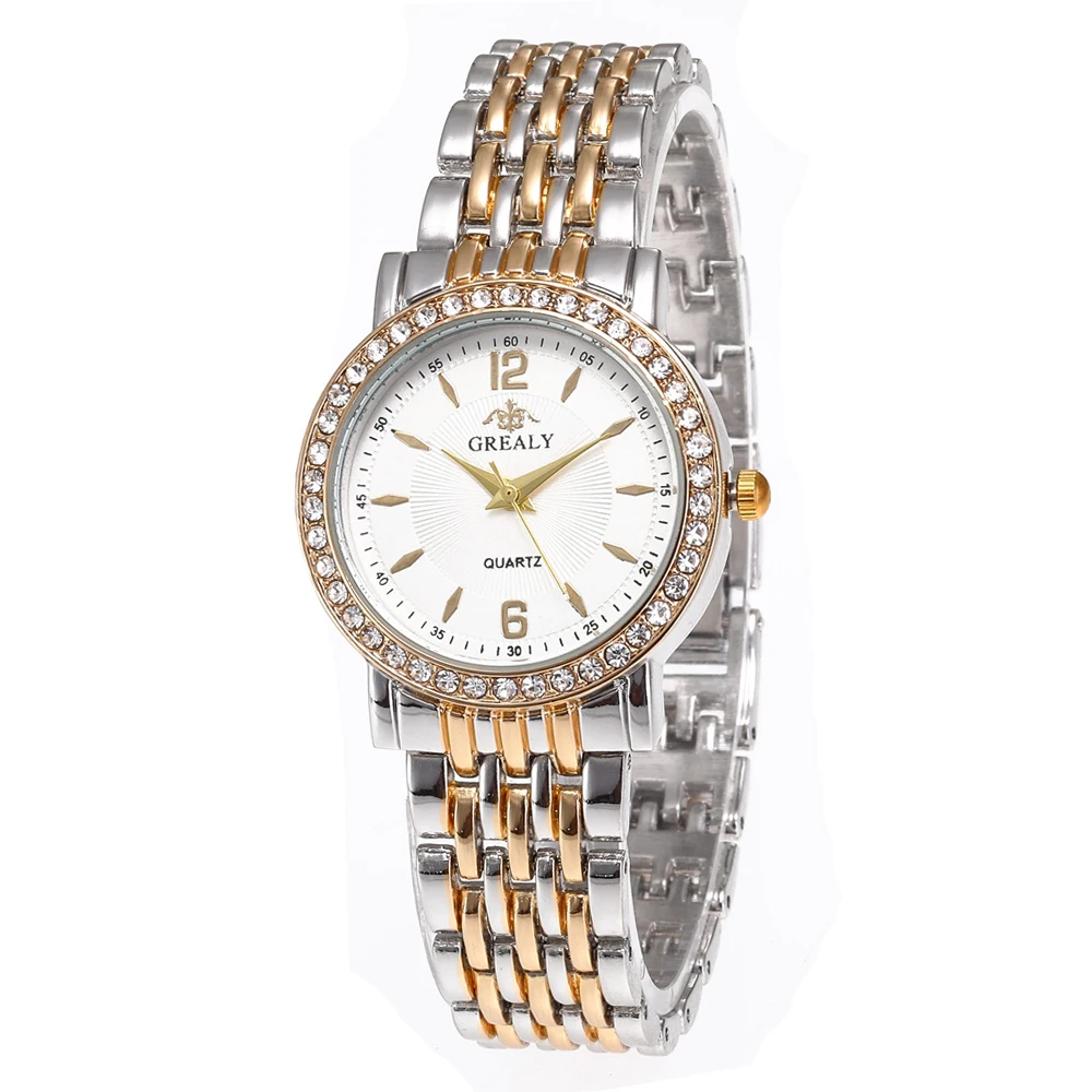 Нови модни дамски часовници, ежедневни мъжки ръчен часовник с кристали, дамски кварцов часовник от неръждаема стомана Relogio Feminino дамски часовници Изображение 0