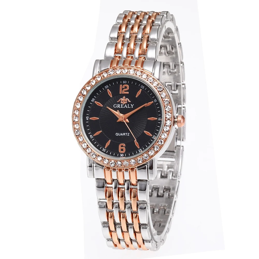 Нови модни дамски часовници, ежедневни мъжки ръчен часовник с кристали, дамски кварцов часовник от неръждаема стомана Relogio Feminino дамски часовници Изображение 1