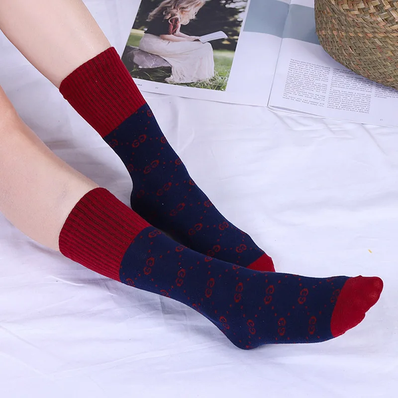 Нови мъжки и дамски чорапи с надпис Japanese college wind Mid tube чорапи памучни чорапи с надпис модерни спортни чорапи Calze di cotone Изображение 0