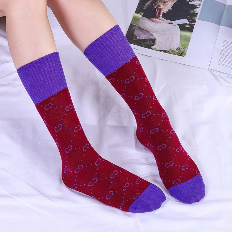 Нови мъжки и дамски чорапи с надпис Japanese college wind Mid tube чорапи памучни чорапи с надпис модерни спортни чорапи Calze di cotone Изображение 2