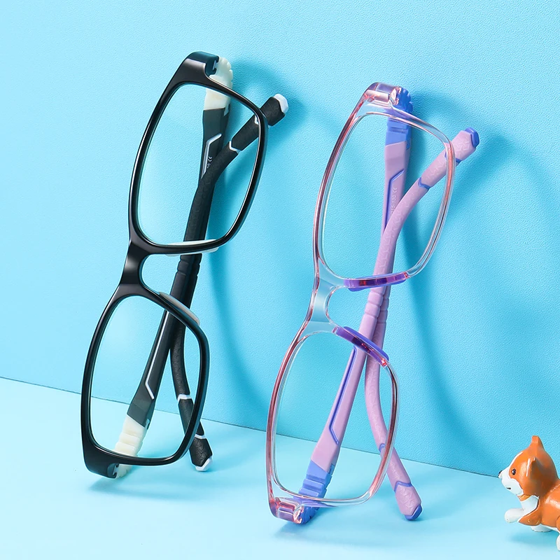 Ново записване, детски силиконови рамки за очила по рецепта, без винт, подвижни рамки за очила с защита от синя светлина, очила с UV400 за 4-12 години Изображение 0
