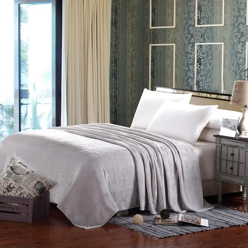 Ново Одеяло от домашен текстил, обикновена трикотажни фланелен одеяла от коралов руно, мека бебешко легло, офис настилки розово одеяло от изкуствена кожа Изображение 1