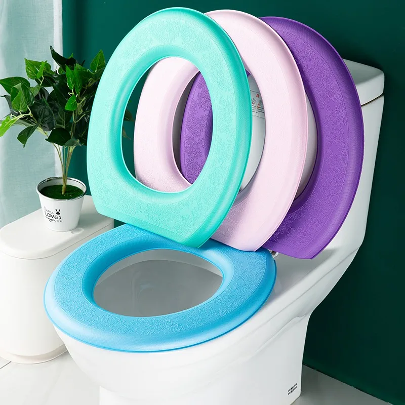 О-образна калъф за седалката на тоалетната чиния, запазва топлината, с шарени тиква, подложка за столче за хранене, вязаный мека подложка, седалка за тоалетната чиния, миещи аксесоари за баня Изображение 1