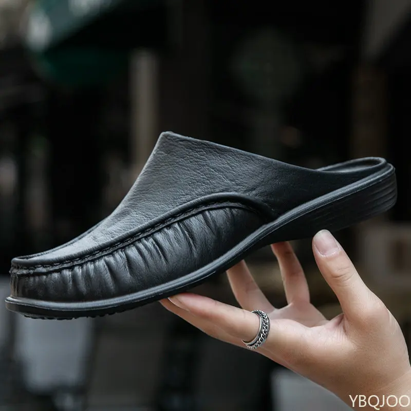Обувки; Мъжки чехли; обувки на равна подметка без шнур от EVA; пешеходни мъжки обувки са удобни меки домашни сандали; Размер на 40-47; 2023 г. Изображение 1