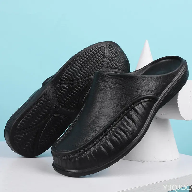 Обувки; Мъжки чехли; обувки на равна подметка без шнур от EVA; пешеходни мъжки обувки са удобни меки домашни сандали; Размер на 40-47; 2023 г. Изображение 2