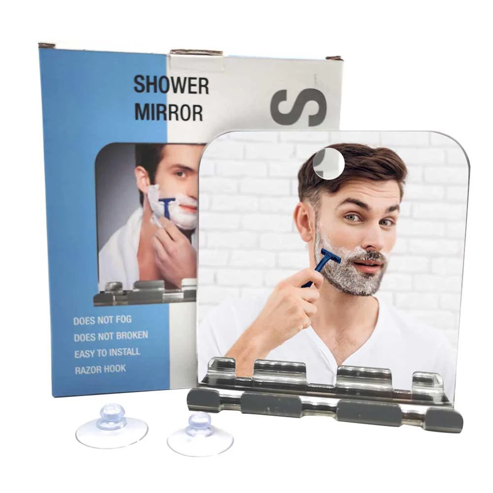 Огледалото за бръснене под душа без замъгляване със стъргалка за бръсначи и вана в банята Изображение 0