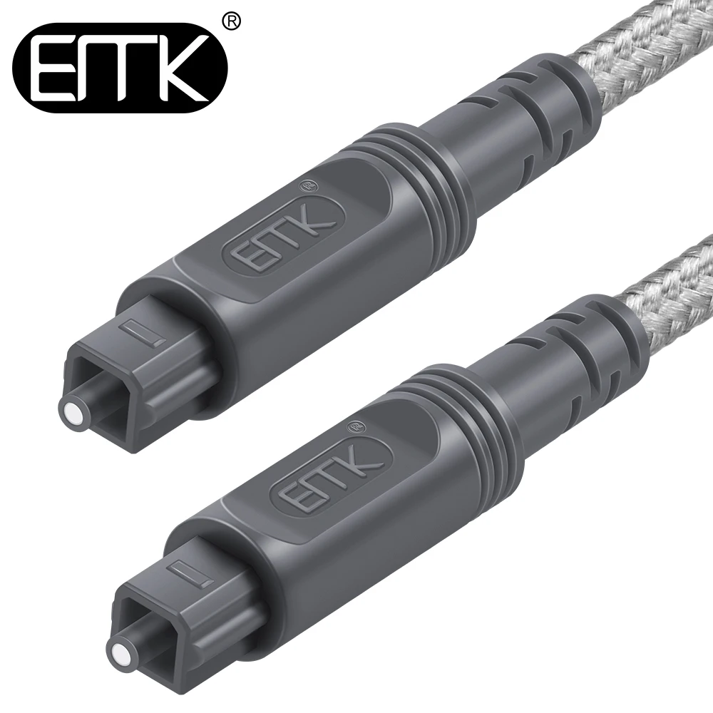 Оптичен кабел, Оптичен аудио кабел EMK Здрав Оптичен кабел Toslink Кабел за Домашно кино, аудио панел, телевизор, динамика и т.н. Изображение 0