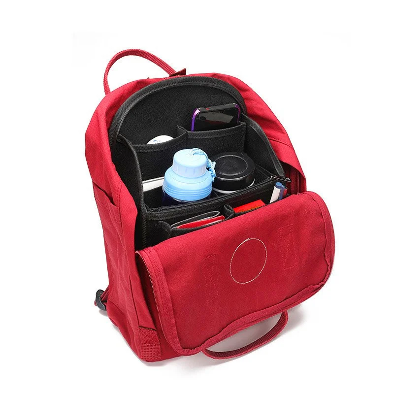 Органайзер за грим, фетровая чанта-клапа за вътрешна украса, пътна чанта, преносима чанта, козметични чанти, подходящи за различни женски чанти-раници Изображение 4