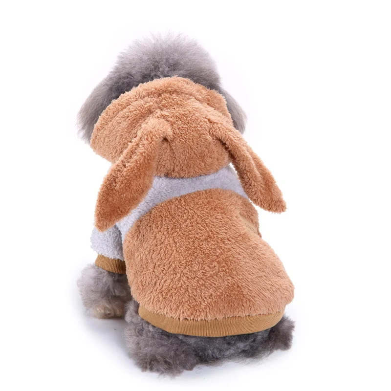 Палто за домашни кучета Топли зимни дрехи за малки кучета Качулки Яке за малки кученца палто, костюм за домашни любимци Изображение 3