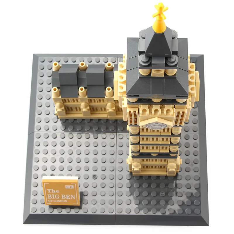 Парижката кула Биг Бен на Елизабет Тухли Град Отлични строителни блокове на детски играчки, детски подаръци модел 891 бр. Изображение 2