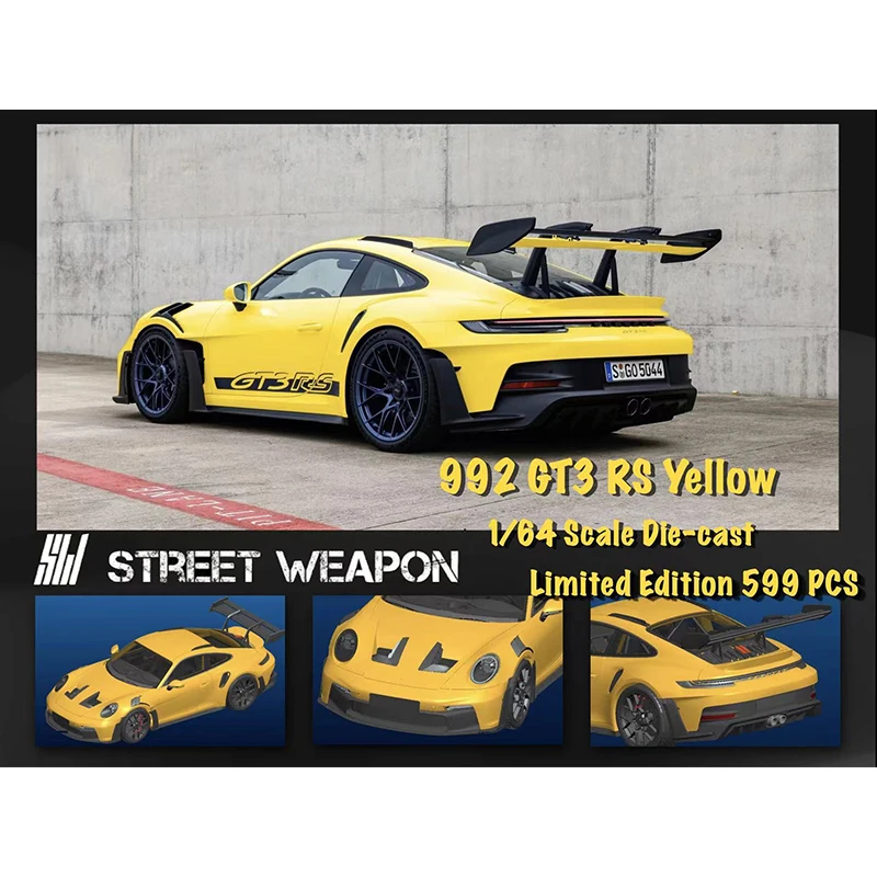 Предпродажа SW 1:64 911 992 GT3 RS, формовани под натиска на Диорама, колекция от модели автомобили, миниатюрни играчки Carros, улично Оръжие Изображение 2