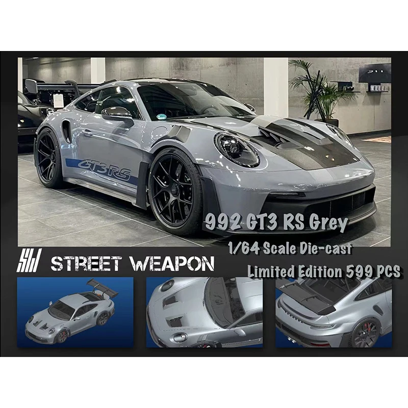Предпродажа SW 1:64 911 992 GT3 RS, формовани под натиска на Диорама, колекция от модели автомобили, миниатюрни играчки Carros, улично Оръжие Изображение 4