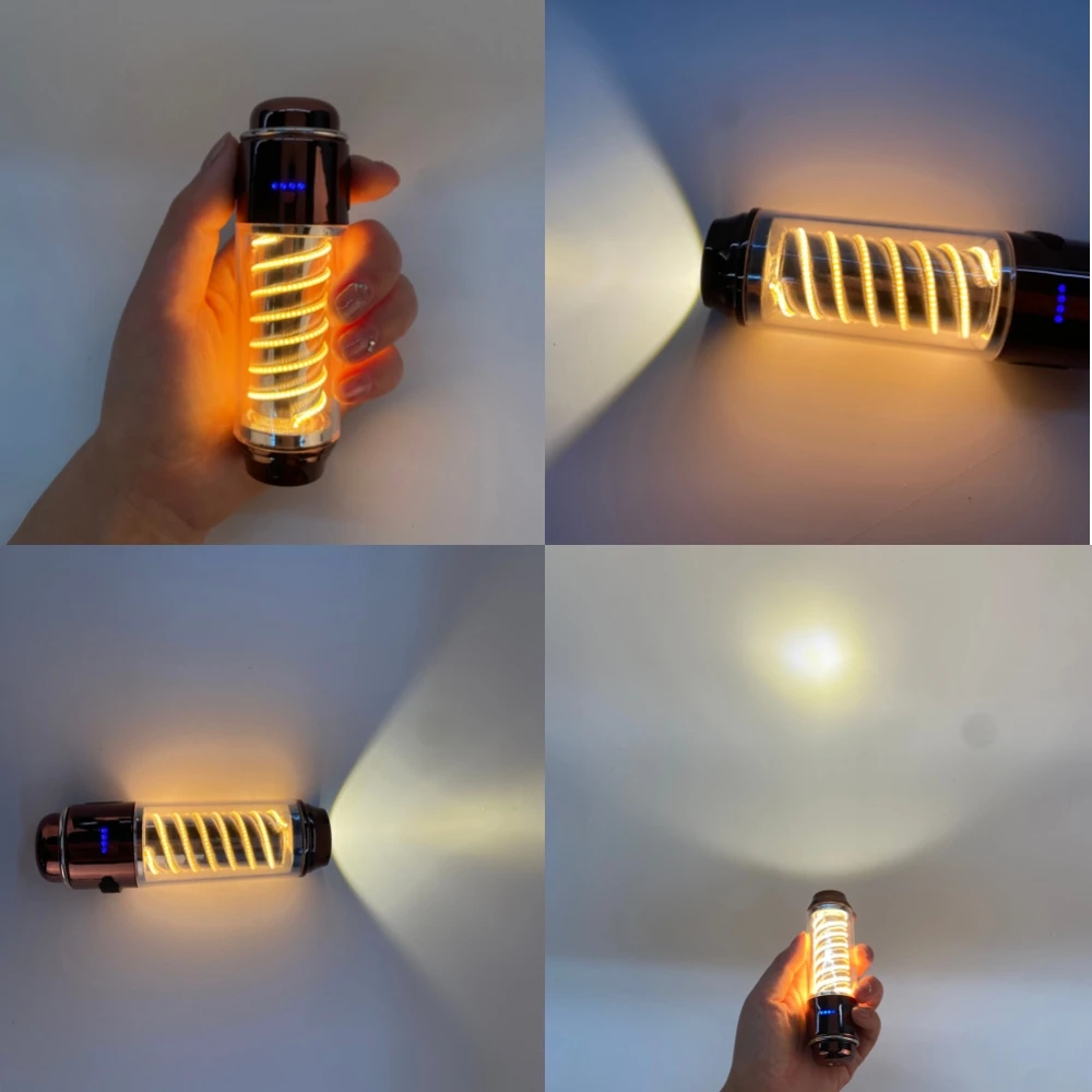 Преносим led лампа за къмпинг, фенерче, с регулируема яркост, водоустойчив светлини за къмпинг, USB зареждане, фенер за туризъм, външно осветление Изображение 4