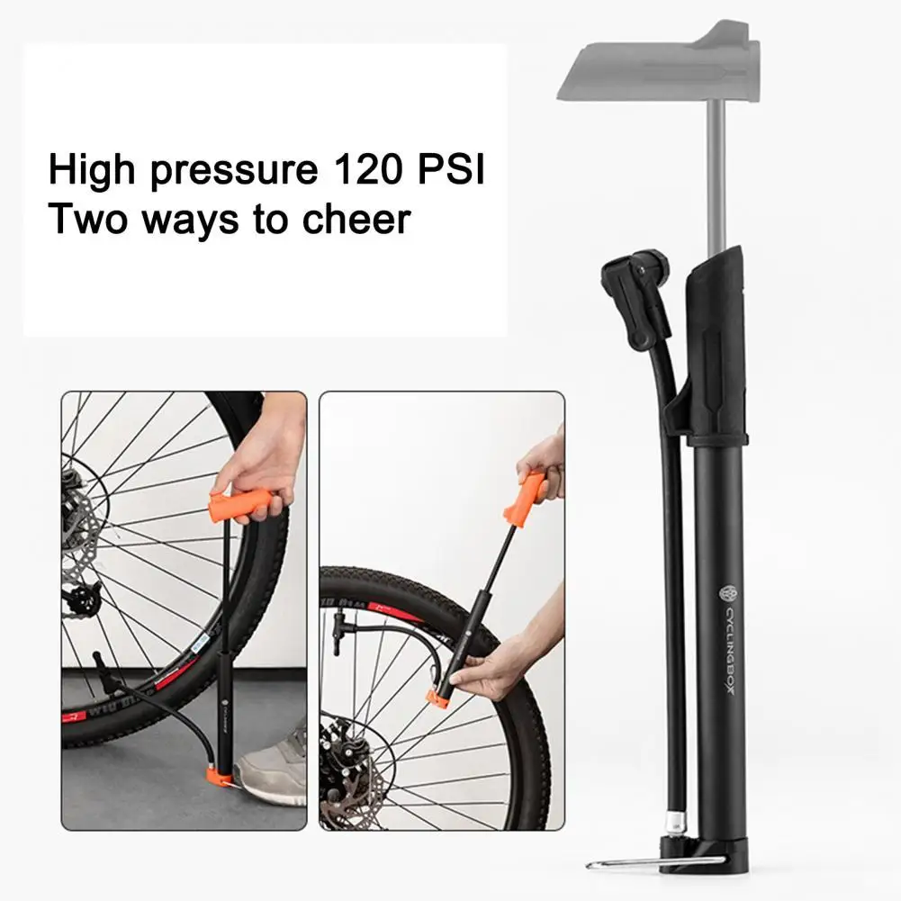 Преносим полезен етаж помпа за велосипедни гуми с гъвкаво монтиране Етаж на велосипеди на въздушна помпа ультралегкий за ремонт Изображение 0