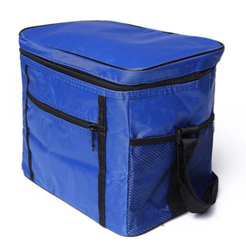 Преносима чанта-хладилник за обяд, сгъваема изолационен пакет с лед за пикник, термосумка за хранене, изолирани чанти с напитки, чанта за доставка на храна Изображение 2