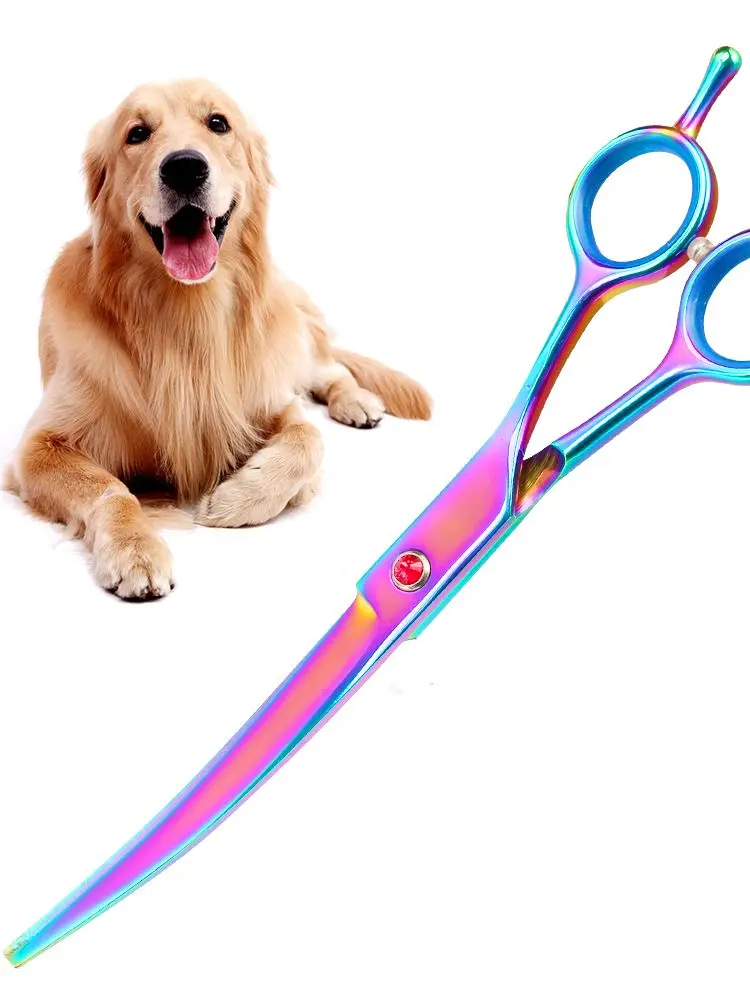 Преносими извити ножици за подстригване на домашни любимци, са на Разположение в двете си ръце, ножици за кучета от неръждаема стомана, ножици за домашни любимци, ножица за подстригване на животни Изображение 5