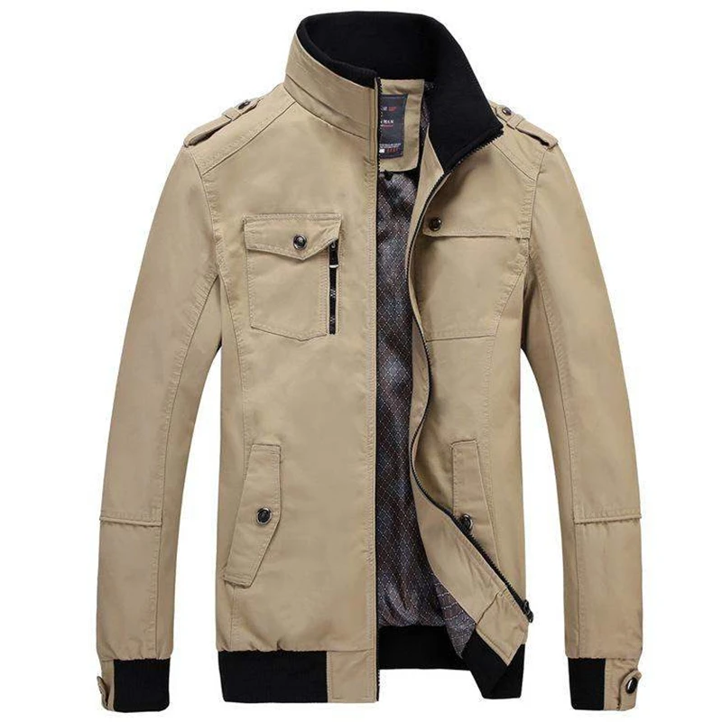 Пролетните военни якета, мъжки тънка бейзболна яке, приталенное мъжко палто, мъжки работни якета-бомберы, ежедневни яке, есен тактическо палто Изображение 3