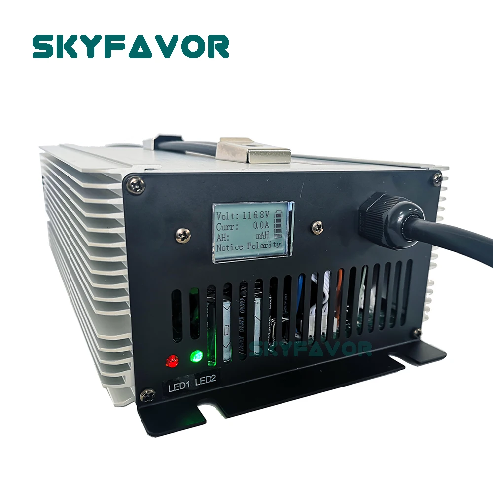 Професионално интелигентно зарядно устройство 24V 50A със защита от претоварване работен ток Зарядно устройство 24V за зареждане-укладчика на пералната машина Изображение 0