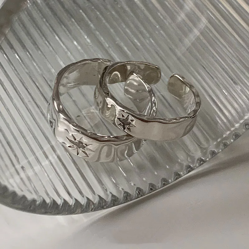 Реколта женски мъжки пръстени от неръждаема стомана, пара пънк-нередовни шорти y2k, естетически отворен пръстен, модни бижута, Безплатна Доставка Изображение 4