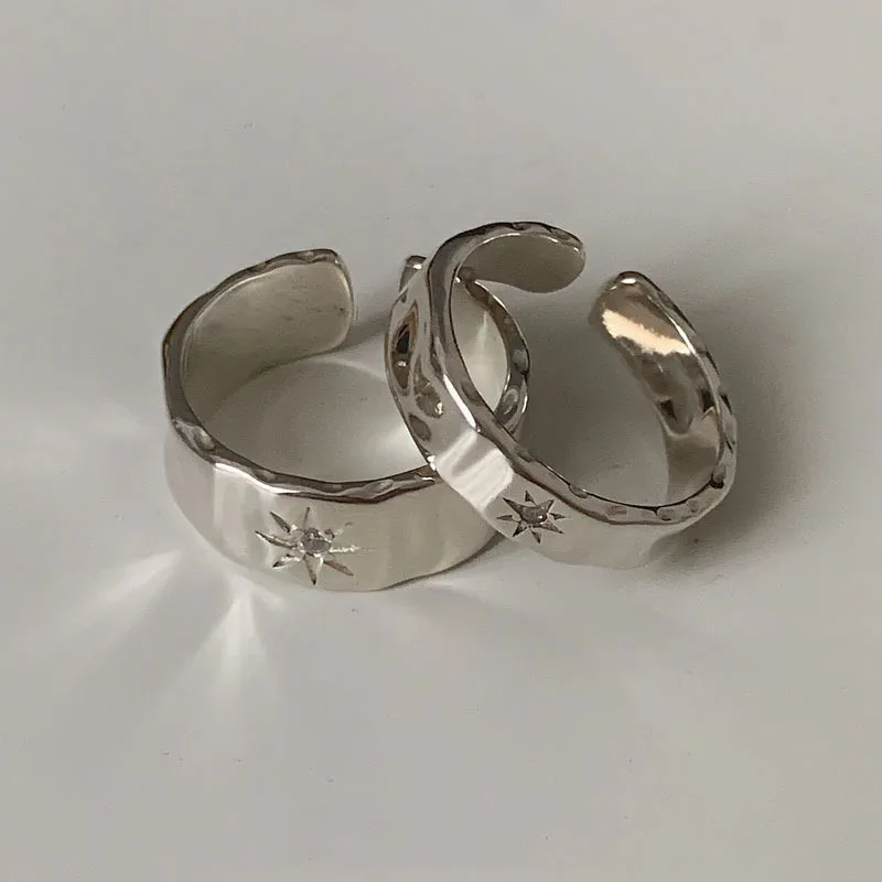 Реколта женски мъжки пръстени от неръждаема стомана, пара пънк-нередовни шорти y2k, естетически отворен пръстен, модни бижута, Безплатна Доставка Изображение 5