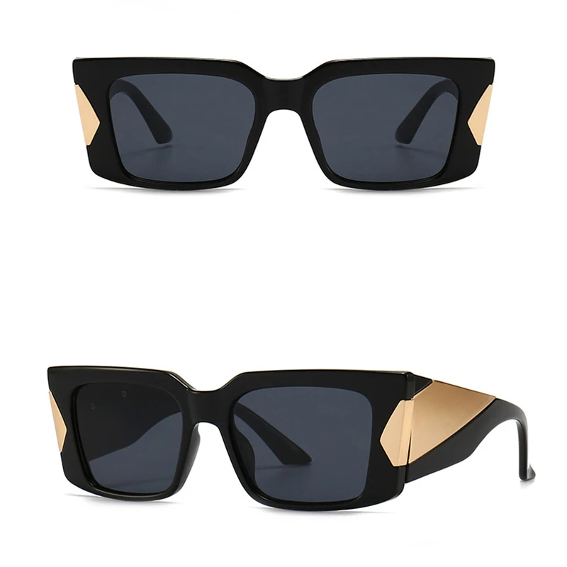 Реколта луксозни маркови дизайнерски слънчеви очила в голяма рамка, Елегантност, Лукс, Модни квадратни слънчеви очила с големи размери, дамски Мъжки Унисекс слънчеви очила Изображение 4
