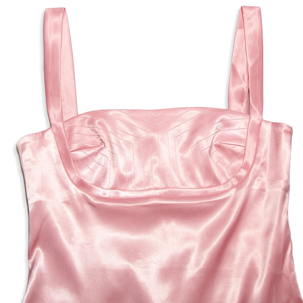 Розова секси рокля-комбинация, дамски рокли-калъфи без ръкави с отворен гръб, тънка талия, летни дамски модни официални рокли LM011 Изображение 4