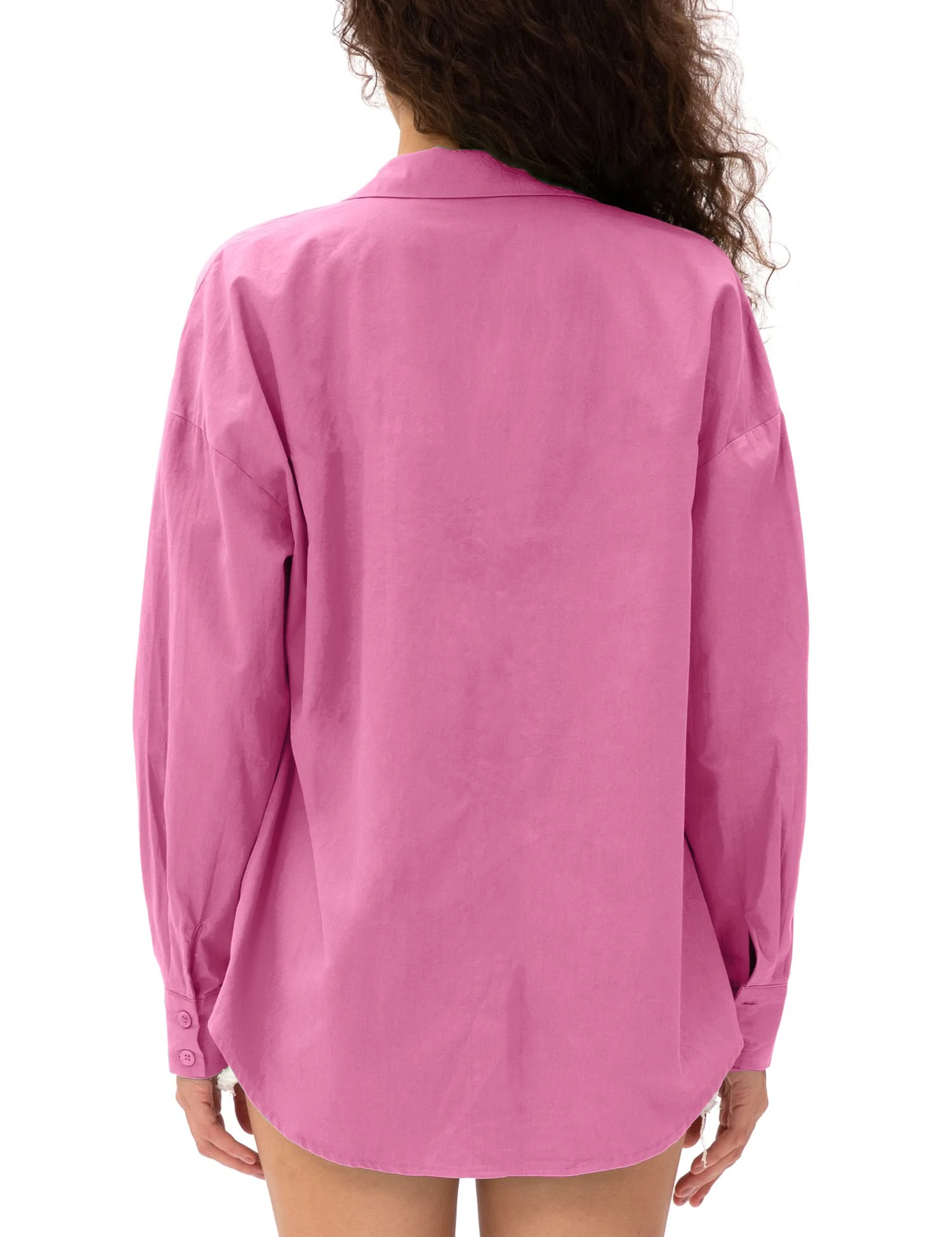 Розовата Мода на Женската риза с дълги ръкави, Ежедневни риза, Дамска Елегантна Блуза Големи Размери, Дамски дрехи, 5XL Изображение 3