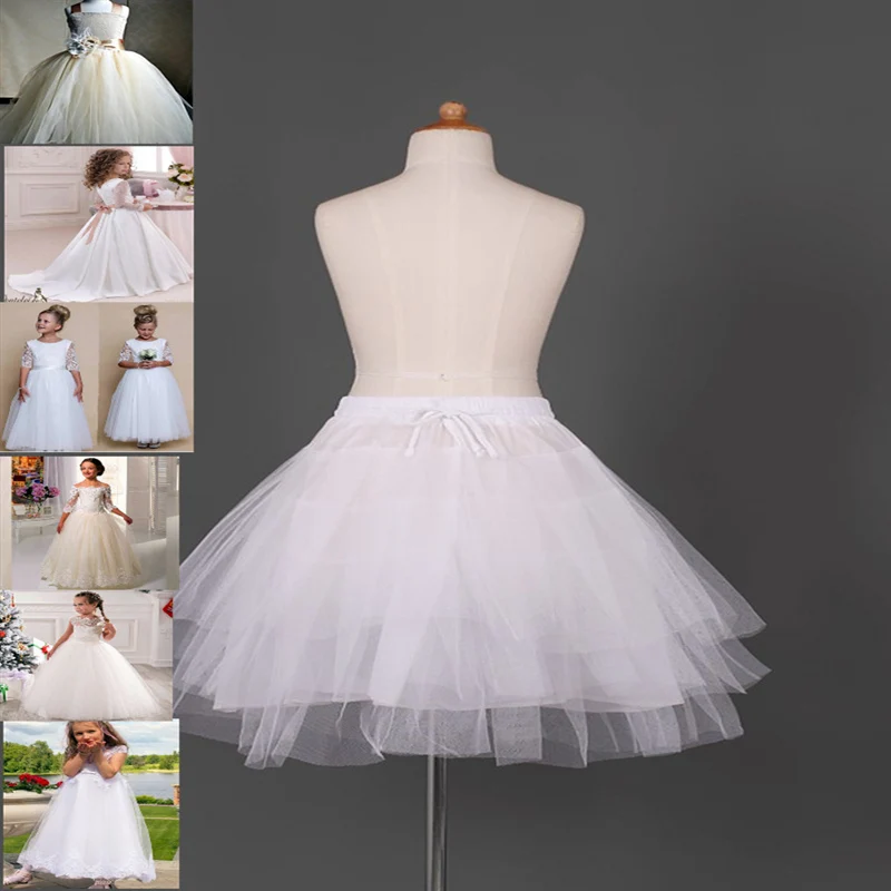 Рокля с цветя модел за момичета, долна пола, сватбени аксесоари, детска долната пола за момичета, бална рокля с кринолином, долната пола с кринолином Изображение 3