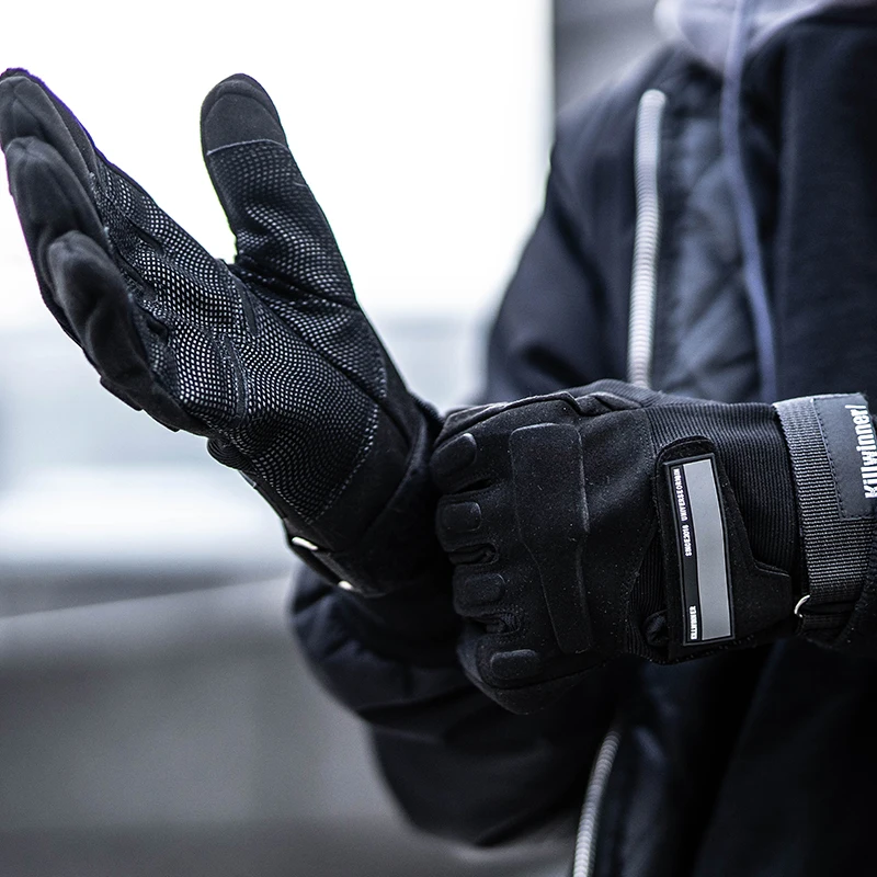 ръкавици killwinner за ръце, наполовина пълна с аксесоари за облекло на пръст ninjawear външни светлоотразителни елементи Изображение 3