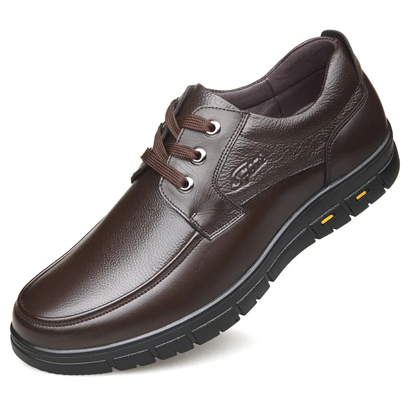 Ръчно изработени обувки, ежедневни обувки от естествена кожа за мъже, пешеходната обувки на равна платформа, градинска обувки, лоферы, дишащи маратонки Изображение 0