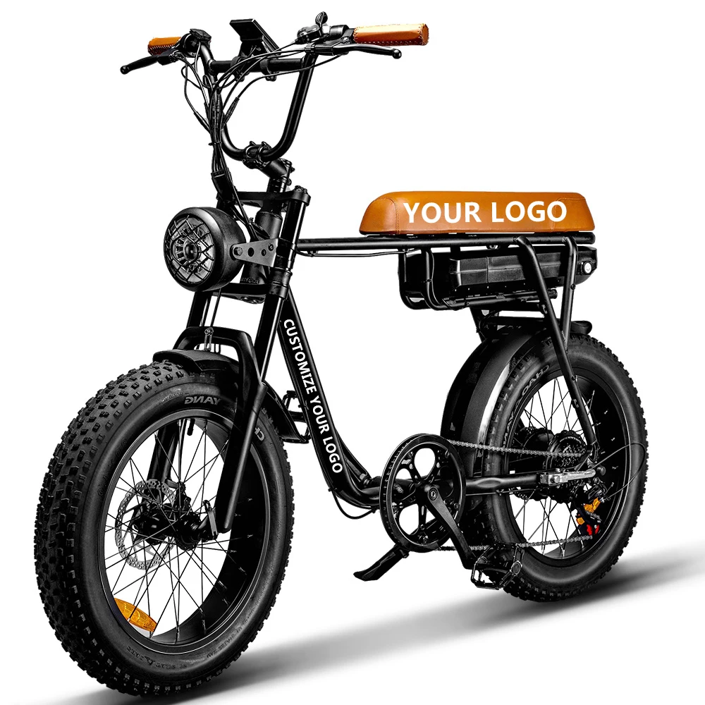 САЩ Ес за Складиране на Запаси Bicicleta Electrica Ретро Электровелосипед 500 W 750 W 1000 W Мотор Двойна Офроуд Электровелосипед Дебела Гума Електрически Мотор Изображение 0