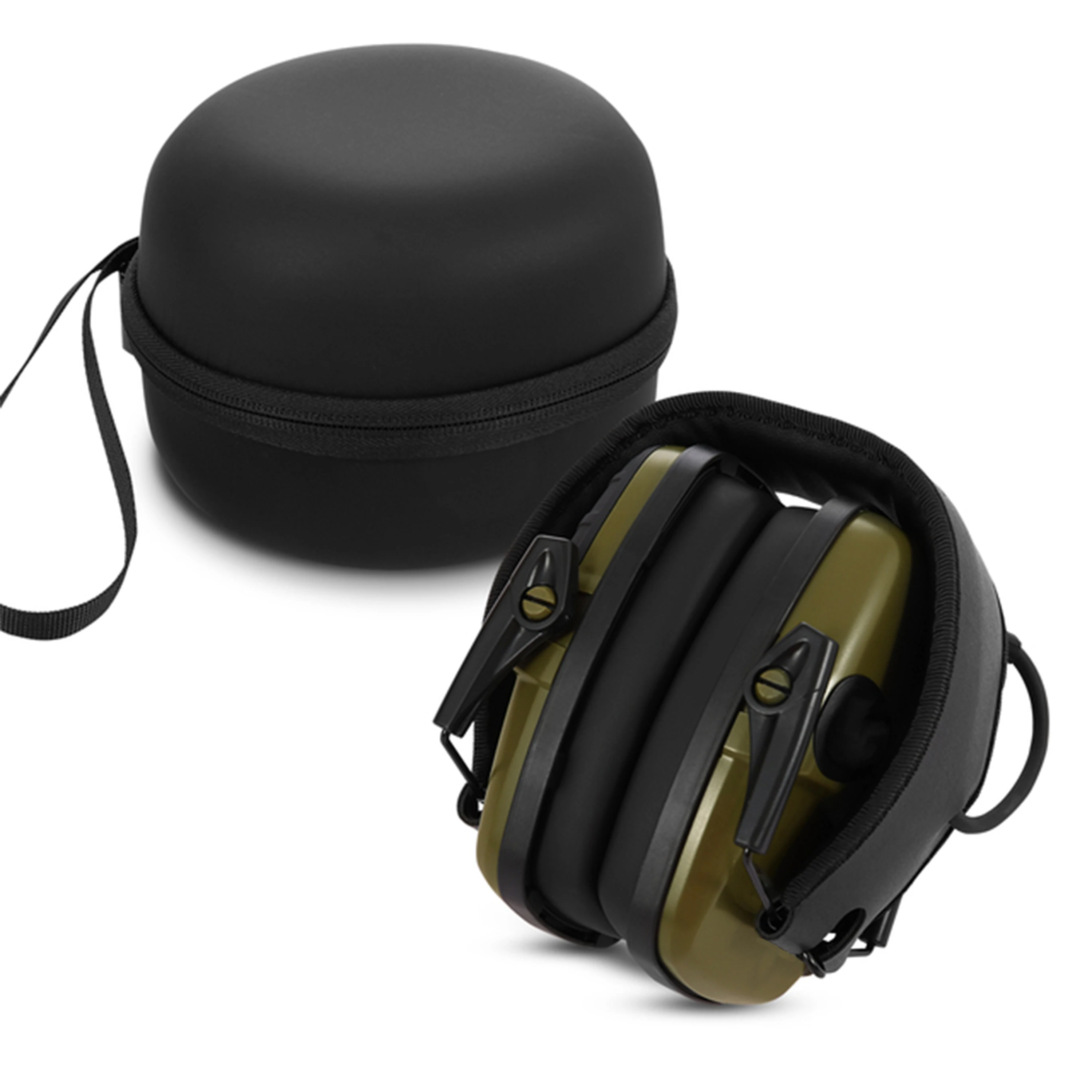 Сгъваеми слушалки, електронни слушалки за стрелба, военни тактически слушалки със защита от шум, пламенна защита на слуха Изображение 1