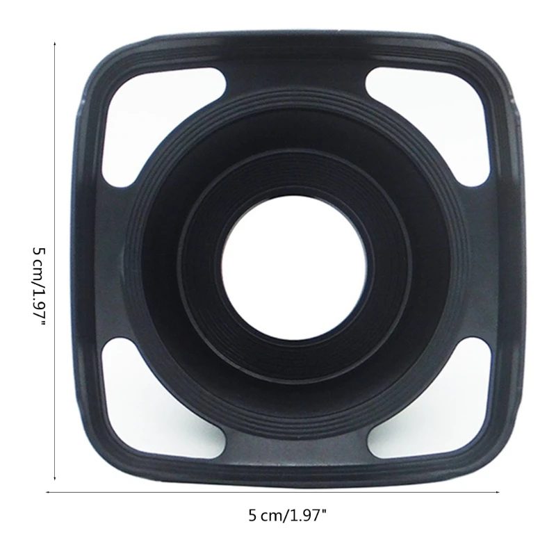 Сенник за обектив обектива на камерата 37 мм-72 mm, Квадратни сенник за обектив за обектив, сянка/щит, уменьшающий отблясъци Изображение 5