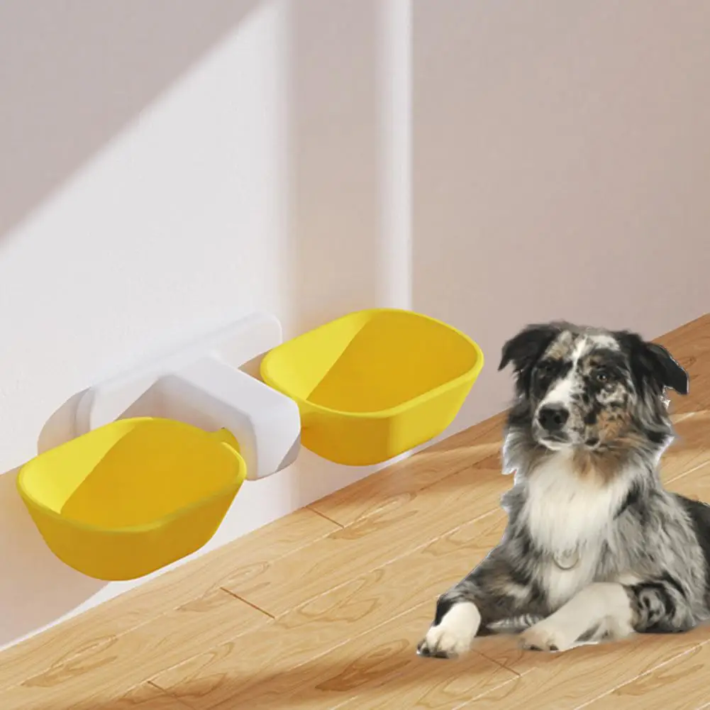 Сигурна Купички за домашни любимци, двойни чаши, които преобръщане, стенни чаши за пиене кученца Изображение 3