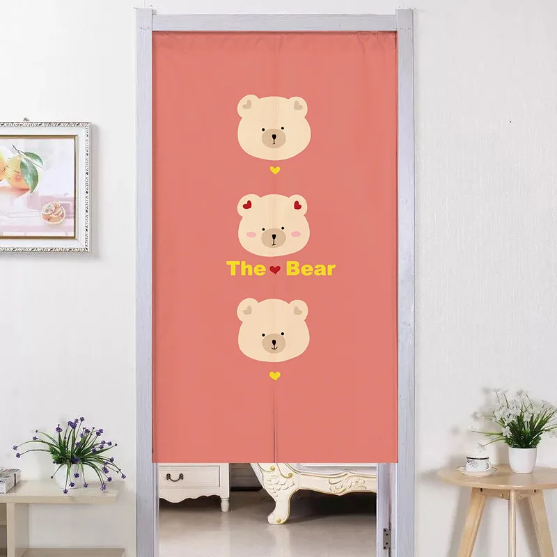 Скъпа мультяшная врата завеса без перфорация, розова детска спалня, розова стая принцеса, кухня, баня, декорация на стени Изображение 3