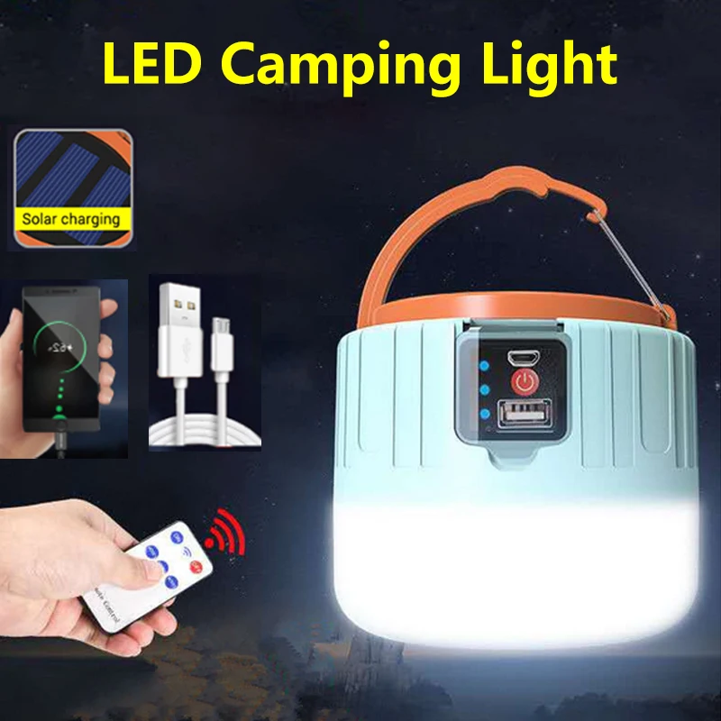 Слънчев Led лампа за къмпинг, USB акумулаторна лампа за работа на открито палатки, преносими светлини, аварийно осветление за барбекю, разходки и туризъм Изображение 1