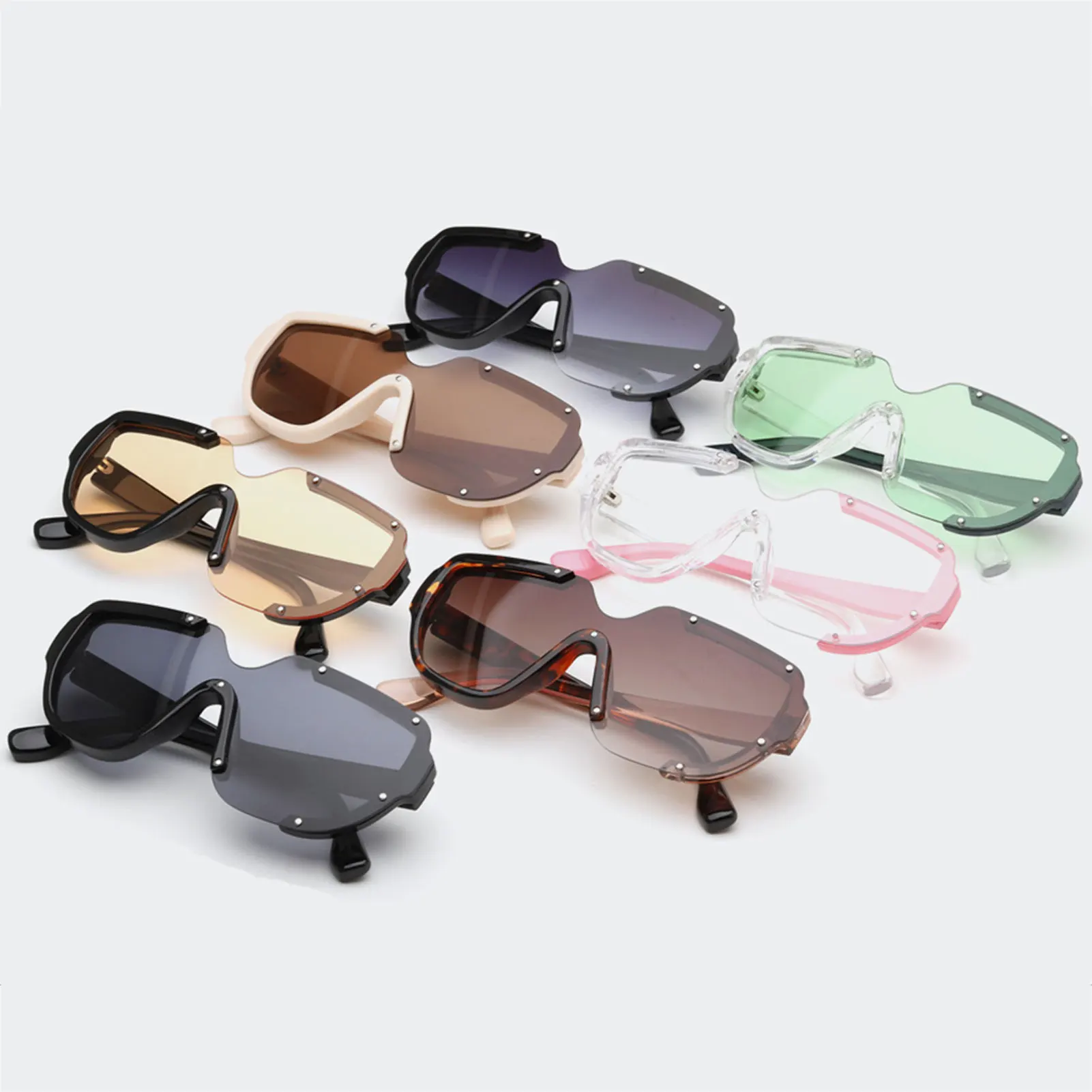 Слънчеви очила с нитове и надутыми вложки Предпазват очите, като блокира отблясъци Слънчеви очила за спорт и активен отдих FS99 Изображение 1