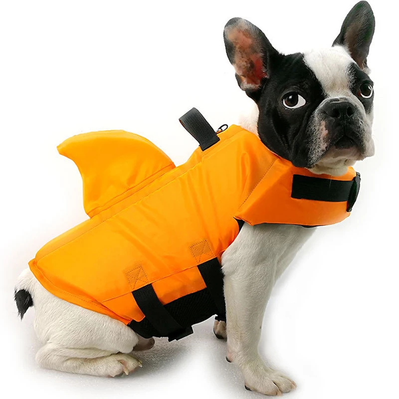 Спасителна жилетка за кучета с акули, Летни бански костюми за кучета, спасителна жилетка за домашни любимци, Облекло за кучета, бански костюми за домашни любимци Изображение 1