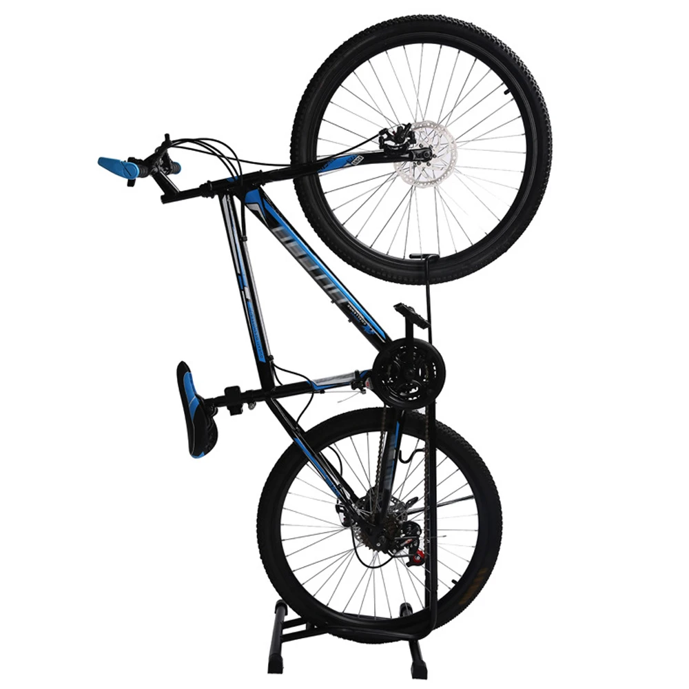 Стойка за паркиране на велосипеди, Преносим стойка за съхранение на велосипеди в гаража, Стойка за ремонт на велосипеди, Рум, стоманен държач за планински велосипед Изображение 4