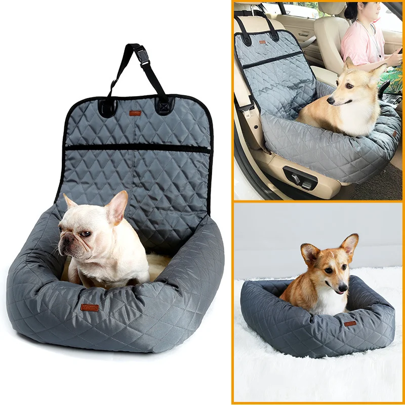 Столче за кола за кучета, 900D найлон, водоустойчив и топло, за пътуване, авто мат, столче за кола, развъдник за домашни любимци, стоки за малки до средни кучета Изображение 0