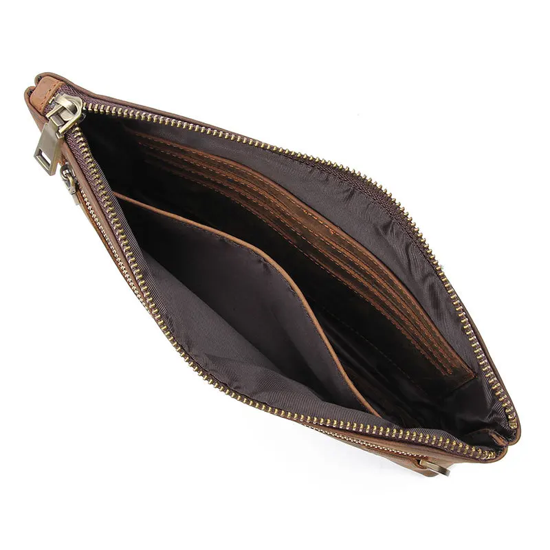 Стръмен модерен кожен портфейл-клатч за парти, чантата за мъже, жени, мъжки женски дълъг портфейл с цип, голяма кожена кесия Изображение 3