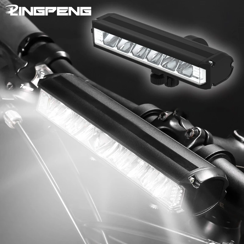 Супер ярки светодиоди велосипеден фенер, USB акумулаторна велосипедна фар-5 режима, водоустойчив мотор фаровете за шофиране извън пътя Изображение 0