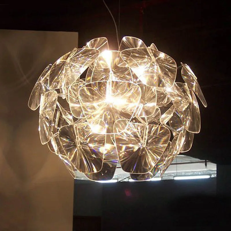 Творчески лазерни лампи във формата на морски раковини Съвременната модерна лампа за дневна, трапезария, интегрирана стълба за осветление, лампа-хонорар акрил Изображение 0