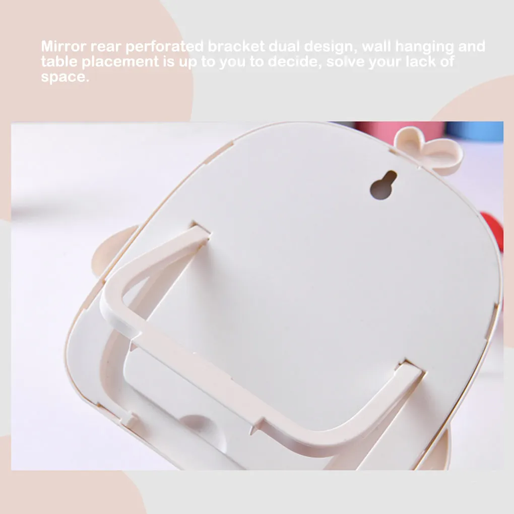 Тенис на контейнер за съхранение на Огледала за грим игра с анимационни патица, Прозрачни Огледала с висока разделителна способност, аксесоар за козметика в Бял цвят Изображение 2
